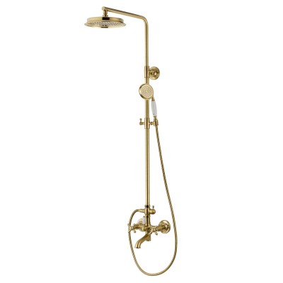 Душевая система Wonzon & Woghand Retro WW-88739020-BG брашированное золото