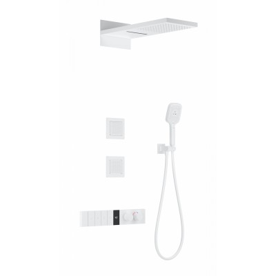 Душевая система Wonzon & Woghand WW-D4538-A-MW встраиваемая с термостатом, белый/матовый
