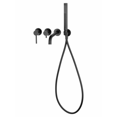 Смеситель Wonzon & Woghand Stick WW-889017-MB встраиваемый для ванны и душа, черный/матовый