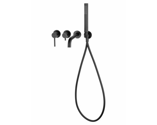 Смеситель Wonzon & Woghand Stick WW-889017-MB встраиваемый для ванны и душа, черный/матовый