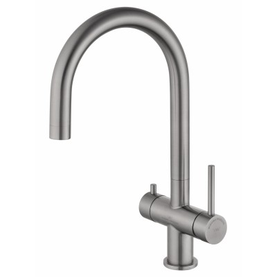 Смеситель Wonzon & Woghand WW-3211-BS для кухонной мойки с подключением к фильтру, брашированный никель
