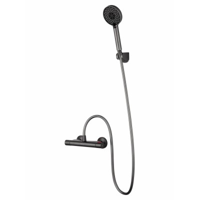 Смеситель Wonzon & Woghand INN 5 WW-B1005-A-BGG для душа с термостатом, темный графит