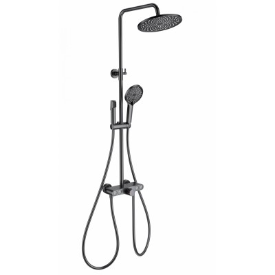 Душевая система Wonzon & Woghand Muse Selesta WW-B4113-BGG с термостатом, темный графит
