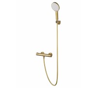 Смеситель Wonzon & Woghand INN 3 WW-B2065-A-BG для душа с термостатом, брашированное золото