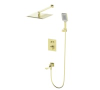 Душевая система Wonzon & Woghand WW-88929003-BG встраиваемая с термостатом, брашированное золото