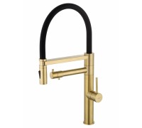 Смеситель Wonzon & Woghand WW-88458007-BG для кухонной мойки с подключением к фильтру, брашированное золото
