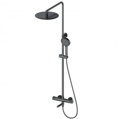 Душевая система Wonzon & Woghand WW-88739902-BGM с термостатом, темный графит