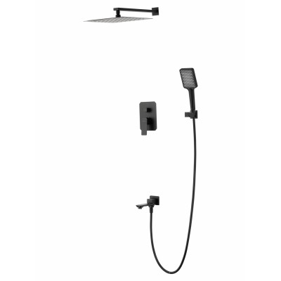 Душевая система Wonzon & Woghand Diamond WW-88939011-MB встраиваемая, черный/матовый