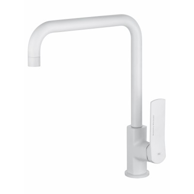 Смеситель Wonzon & Woghand WW-L1006-MW для кухонной мойки, белый/матовый