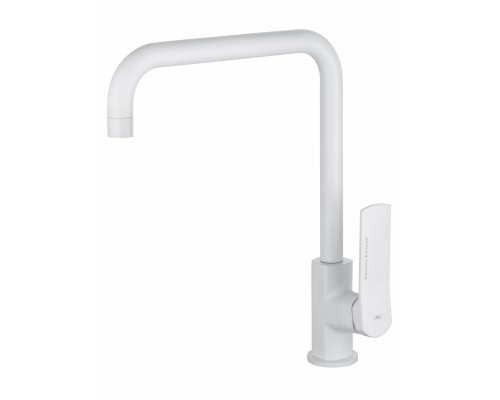Смеситель Wonzon & Woghand WW-L1006-MW для кухонной мойки, белый/матовый