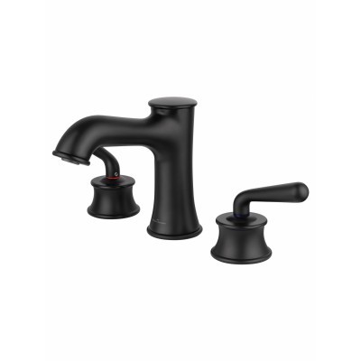 Смеситель Wonzon & Woghand Steam WW-88159008-MB встраиваемый для раковины на 3 отверстия, черный/матовый