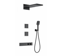 Душевая система Wonzon & Woghand WW-D4538-A-MB встраиваемая с термостатом, черный/матовый