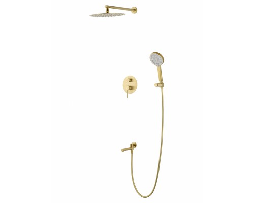 Душевая система Wonzon & Woghand Stick WW-88939017-BG встраиваемая, брашированное золото