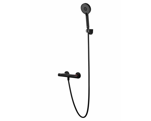 Смеситель Wonzon & Woghand INN 5 WW-B2005-A-MB для душа с термостатом, черный/матовый