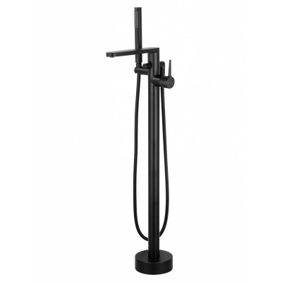 Смеситель Wonzon & Woghand Stick WW-88649901-MB напольный для ванны и душа, черный/матовый