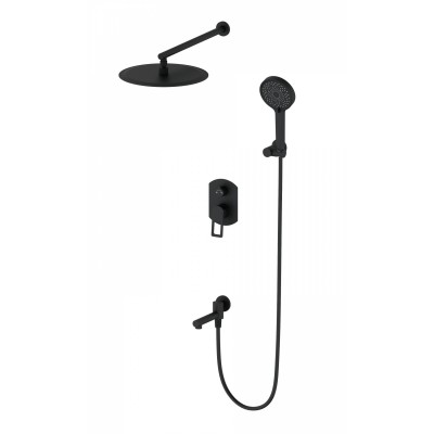 Душевая система Wonzon & Woghand Frame WW-88939010-MB встраиваемая, черный/матовый