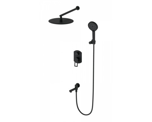 Душевая система Wonzon & Woghand Frame WW-88939010-MB встраиваемая, черный/матовый