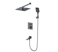 Душевая система Wonzon & Woghand WW-88929003-BGM встраиваемая с термостатом, темный графит