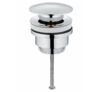 Донный клапан для раковины Wonzon & Woghand WW-88SS07-CR без перелива 1 1/4, хром