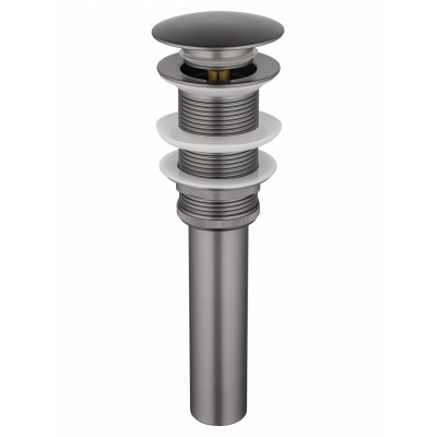 Донный клапан для раковины Wonzon & Woghand WW-88SS04-BGM без перелива 1 1/4, темный графит