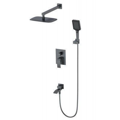 Душевая система Wonzon & Woghand Fit WW-88939009A-BGM встраиваемая, темный графит