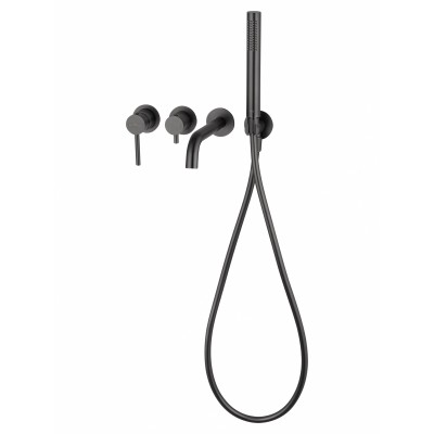 Смеситель Wonzon & Woghand Stick WW-889017-BGM встраиваемый для ванны и душа, темный графит