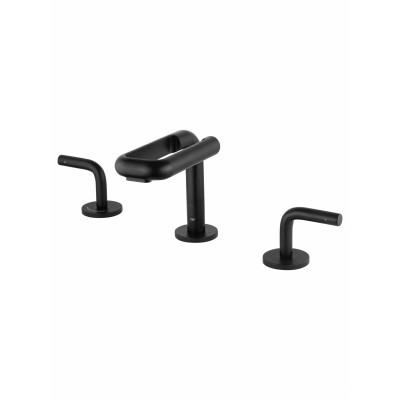 Смеситель Wonzon & Woghand Loop WW-131-00-508 для раковины, черный/матовый