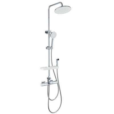 Душевая система Wonzon & Woghand Plate WW-C3017-A1-CR с термостатом, хром