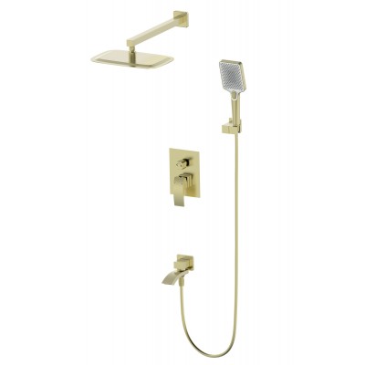 Душевая система Wonzon & Woghand Fit WW-88939009A-BG встраиваемая, брашированное золото