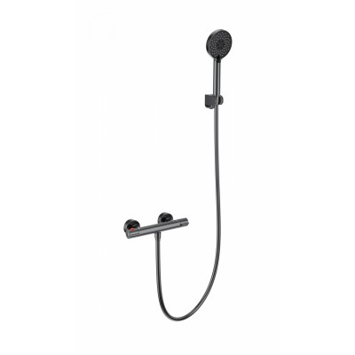 Смеситель Wonzon & Woghand INN 5 WW-B2063-A-BGG для душа с термостатом, темный графит