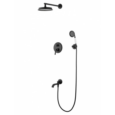 Душевая система Wonzon & Woghand Steam WW-88939008-MB встраиваемая, черный/матовый