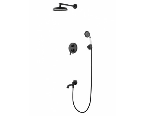 Душевая система Wonzon & Woghand Steam WW-88939008-MB встраиваемая, черный/матовый