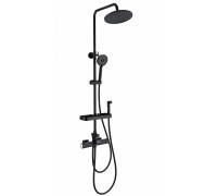Душевая система Wonzon & Woghand Plate WW-C3017-A1-MB с термостатом, черный/матовый