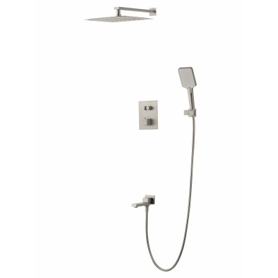 Душевая система Wonzon & Woghand WW-88929003-BN встраиваемая с термостатом, брашированный никель