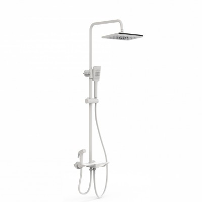 Душевая система Wonzon & Woghand WW-B3310-MW с термостатом, белый/матовый