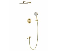 Душевая система Wonzon & Woghand Stick WW-88929010-BG встраиваемая с термостатом, брашированное золото