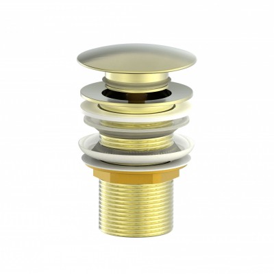 Донный клапан для раковины Wonzon & Woghand WW-88SS02-BG без перелива 1 1/4, брашированное золото