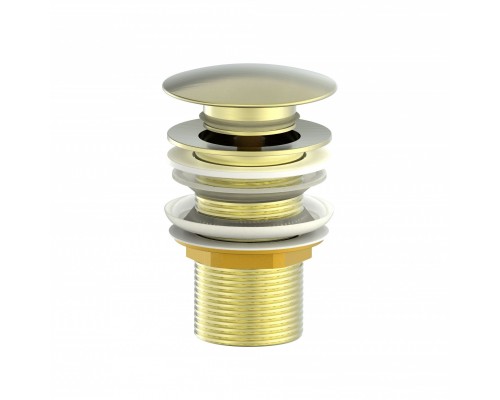 Донный клапан для раковины Wonzon & Woghand WW-88SS02-BG без перелива 1 1/4, брашированное золото