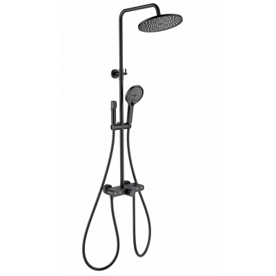 Душевая система Wonzon & Woghand Muse Selesta WW-B4113-MB с термостатом, черный/матовый