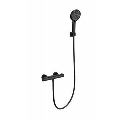 Смеситель Wonzon & Woghand INN 3 WW-B2012-A-MB для душа с термостатом, черный/матовый
