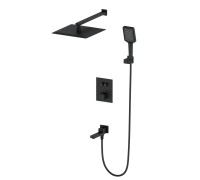 Душевая система Wonzon & Woghand WW-88929003-MB встраиваемая с термостатом, черный/матовый