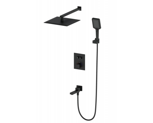 Душевая система Wonzon & Woghand WW-88929003-MB встраиваемая с термостатом, черный/матовый