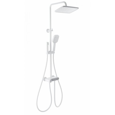 Душевая система Wonzon & Woghand Muse Corno WW-B3112-MW с термостатом, белый/матовый