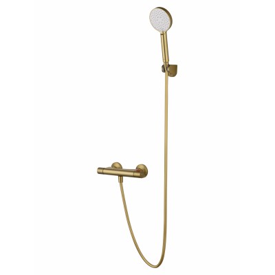 Смеситель Wonzon & Woghand INN 5 WW-B2005-A-BG для душа с термостатом, брашированное золото