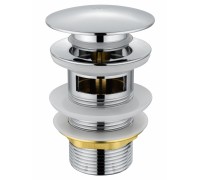 Донный клапан для раковины Wonzon & Woghand WW-88SS01-CR с переливом 1 1/4, хром