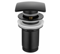 Донный клапан для раковины Wonzon & Woghand WW-88SS08-MB с переливом 1 1/4, черный/матовый