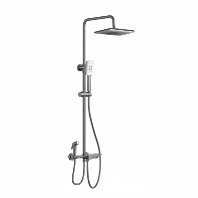 Душевая система Wonzon & Woghand WW-B3310-BGG с термостатом, темный графит