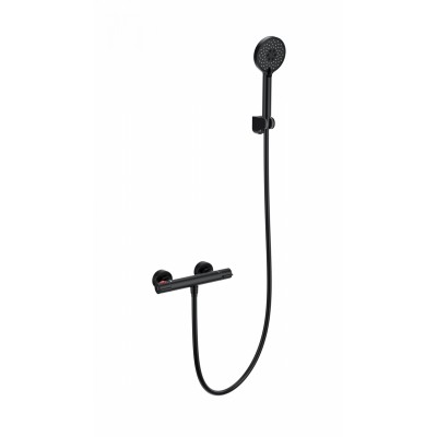 Смеситель Wonzon & Woghand INN 5 WW-B2063-A-MB для душа с термостатом, черный/матовый