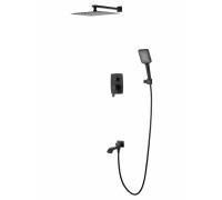 Душевая система Wonzon & Woghand Flex WW-88939072-MB встраиваемая, черный/матовый