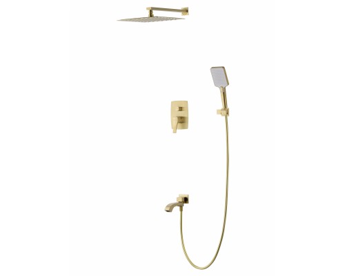 Душевая система Wonzon & Woghand Flex WW-88939072-BG встраиваемая, брашированное золото